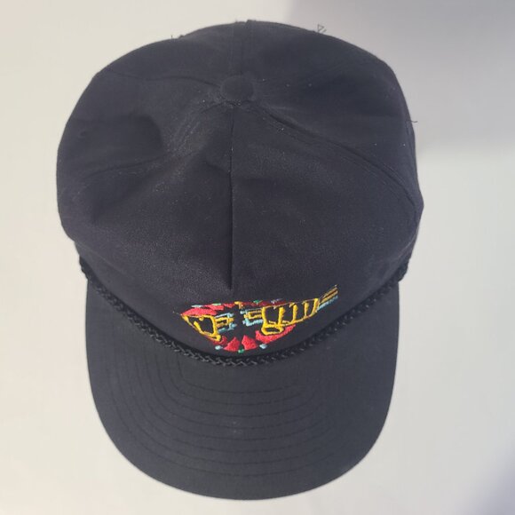 Vintage 90s USWest Embroidered Black Rope Snapback Hat/Cap - Picture 3 of 8